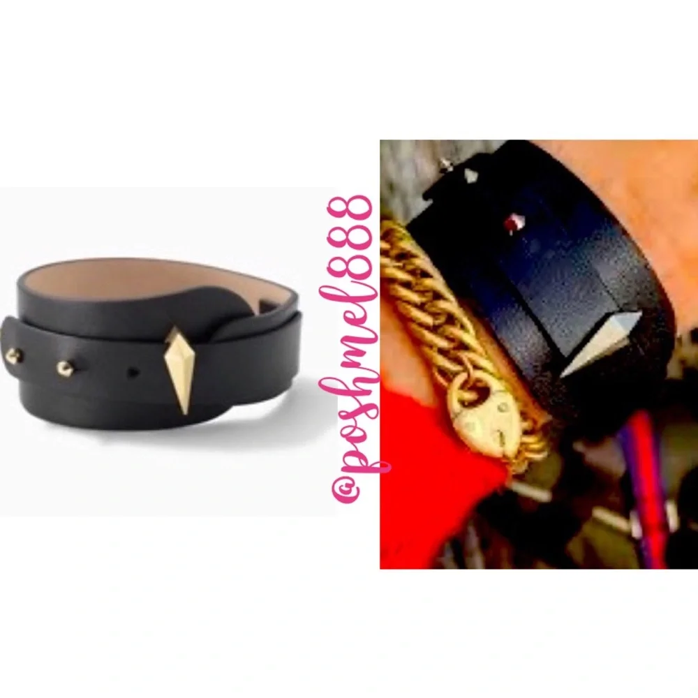:: Stella & Dot Leather Deanna Cuff Bracelet - Picture 1 of 7